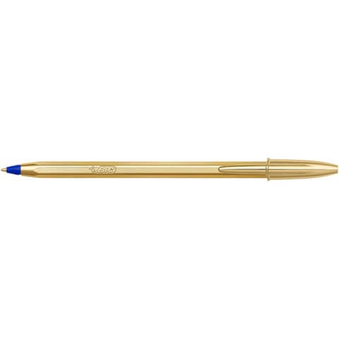 Espositore da banco 40 penne a sfera Bic Cristal fusto oro e argento - inchiostro blu e nero - 9213381